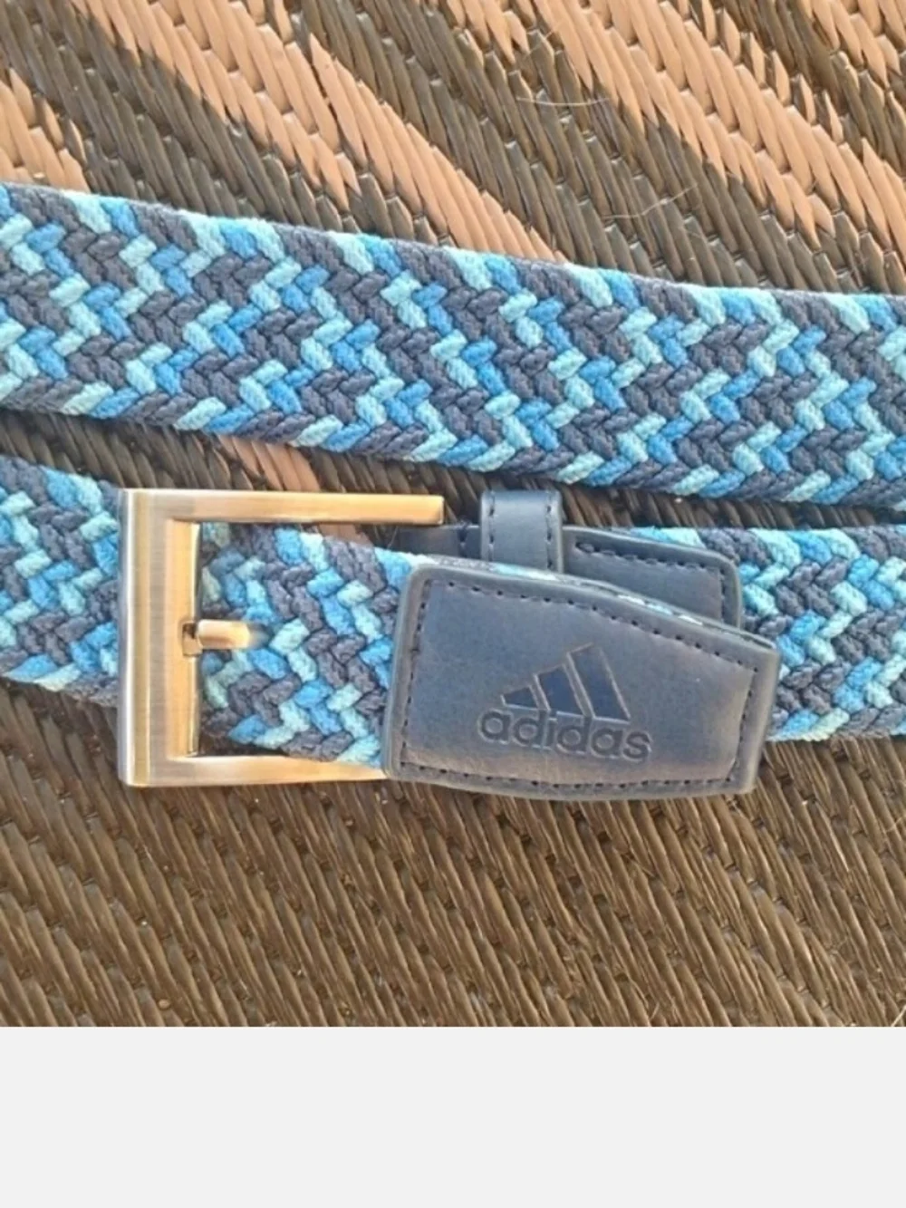 adidas Blue and Black Woven Stretch Belt